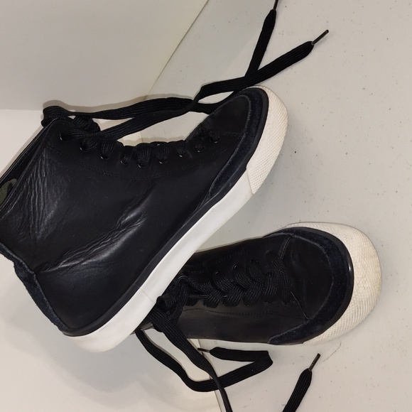 Rag & Bone High Top Sneakers 39.5 leather black - Picture 1 of 16